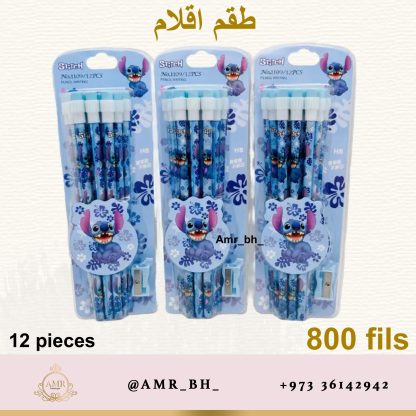 Pencils Set Stitch 12pcs طقم اقلام رصاص ستيتش - Image 3